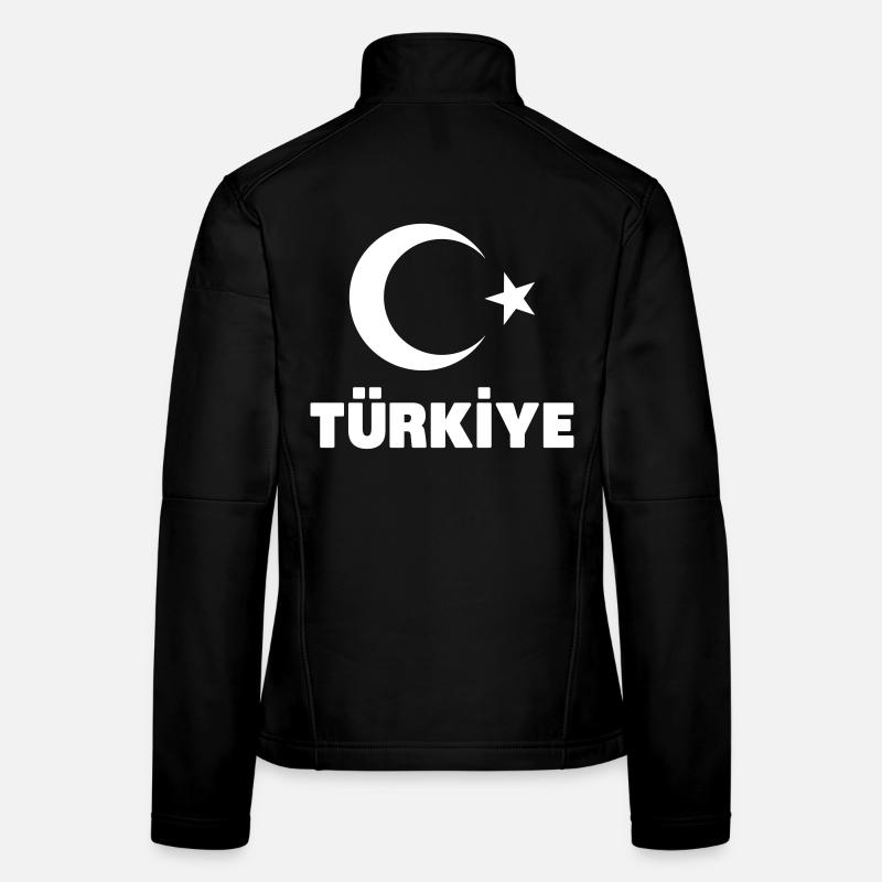 Türkiye avec drapeau Veste en tissu softshell Femme