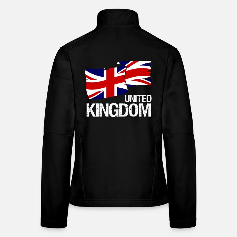 Great Britain Union Jack Flag - Design - Women's Softshell Jacket - black