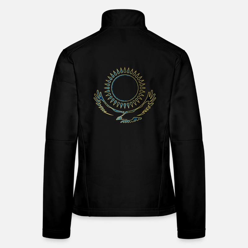 Kasachstan Adler edel Frauen Softshelljacke