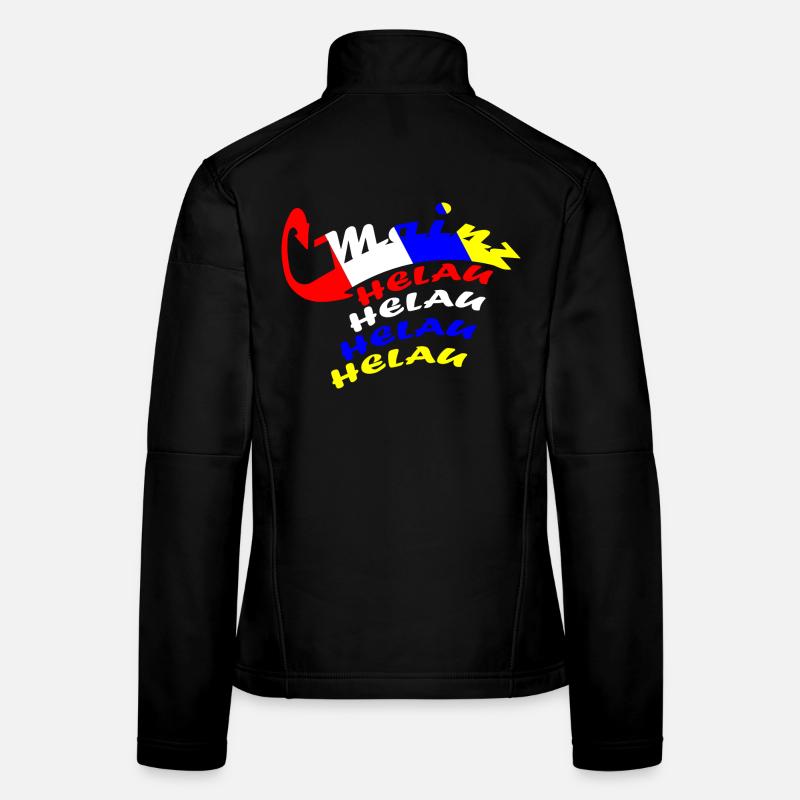 Conception du carnaval de Helau - Veste en tissu softshell Femme - noir