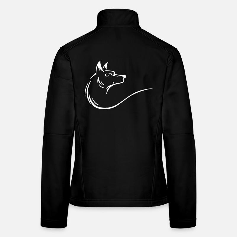 Ein schöner Wolf - minimalistisch Frauen Softshelljacke