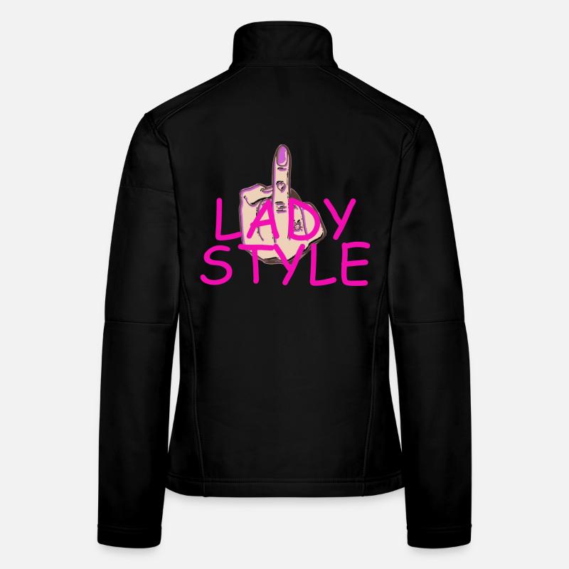 Lady Style Mittelfinger Frauen Softshelljacke