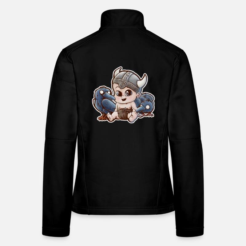 Odin Wikinger Baby - Frauen Softshelljacke - Schwarz