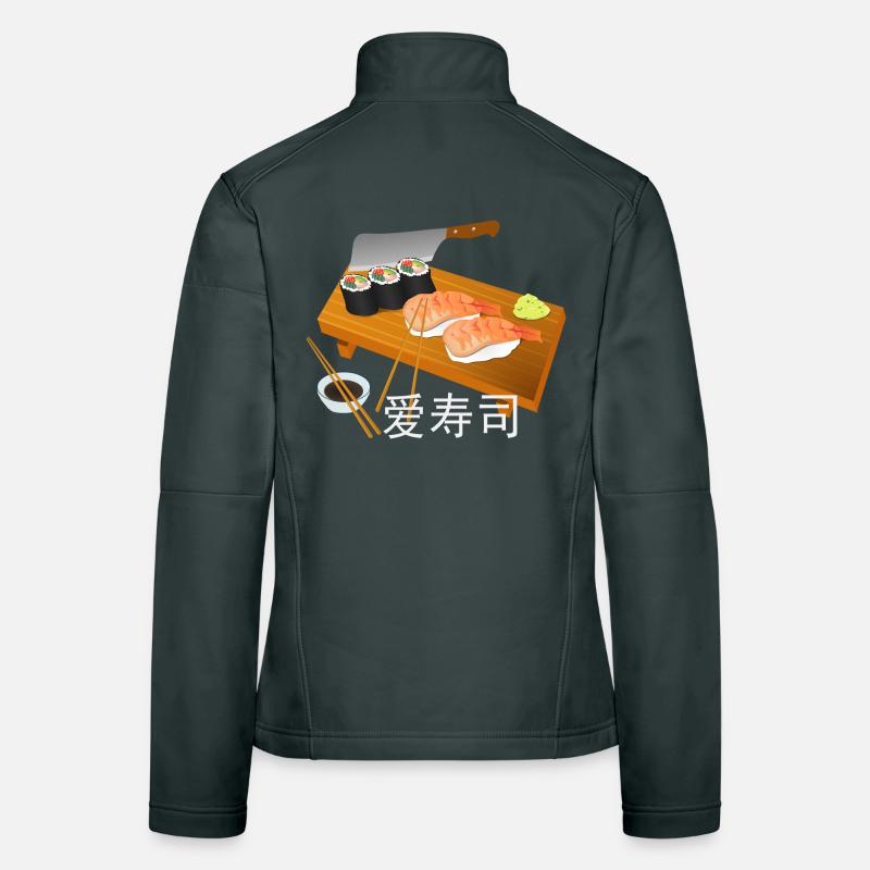 J'aime les sushis Veste en tissu softshell Femme