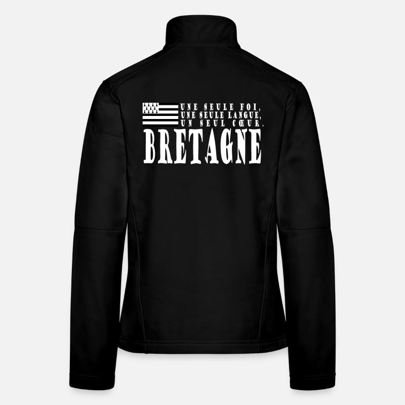 Gift idea Brittany. Proverb and Breton flag Women's Softshell Jacket