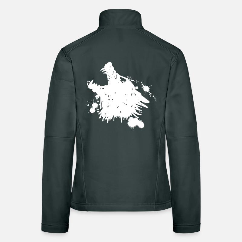 Howling white wolf Women's Softshell Jacket