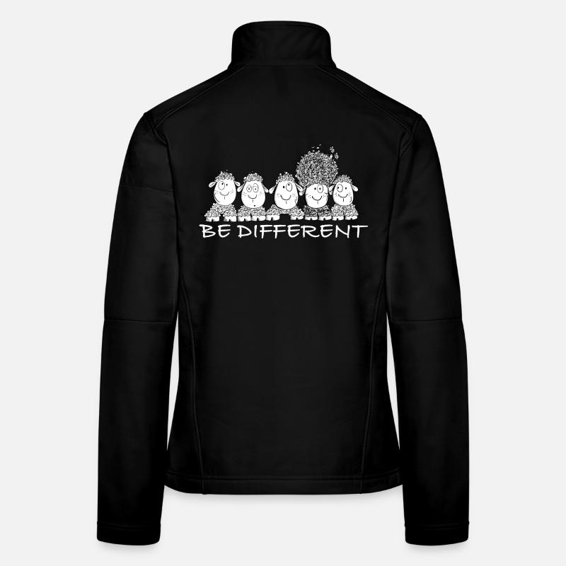 Be Different Sheep with Saying Women's Softshell Jacket