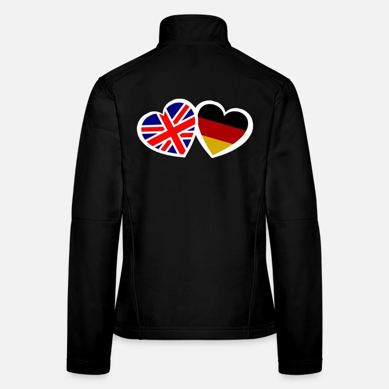 L’Angleterre et l’Allemagne aiment Veste en tissu softshell Femme