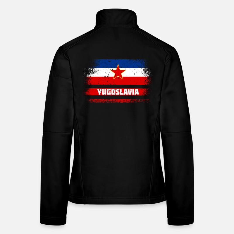 Yugoslavia vintage flags Women's Softshell Jacket