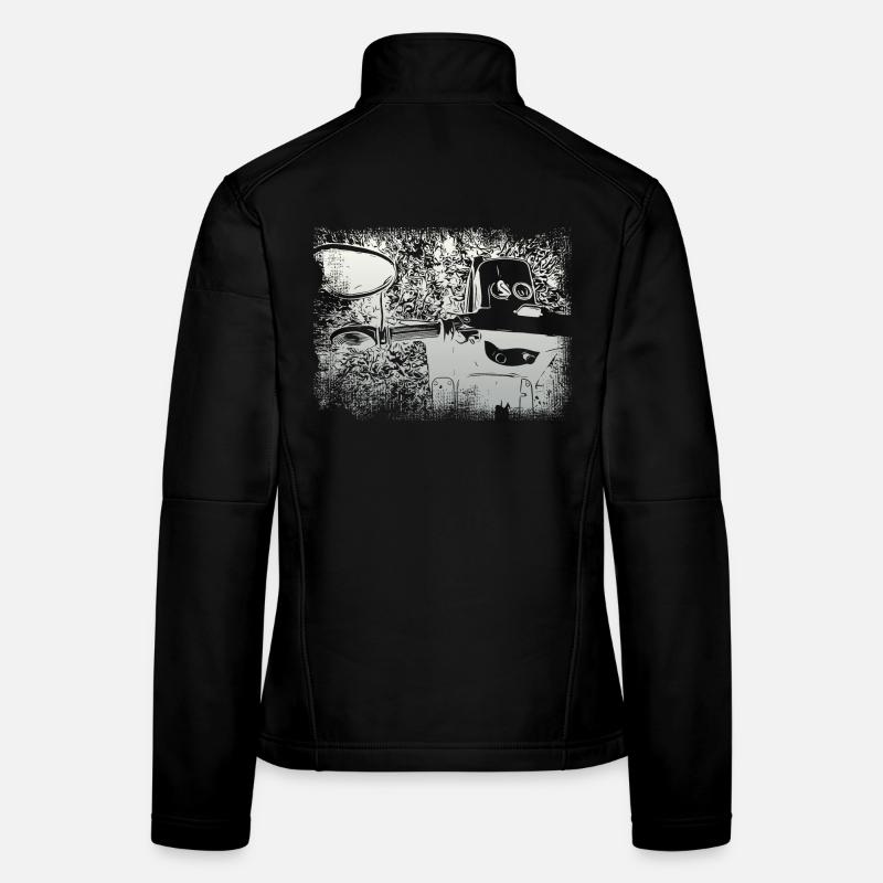 Simson Schwalbe KR51 - Frauen Softshelljacke - Schwarz