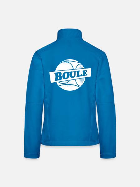 Petanque Boule Ball Outfit pour Bouler Boule - Veste en tissu softshell Femme - noir - Dos