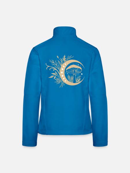 Cottagecore Aesthetic Mushroom - Women's Softshell Jacket - black - Back