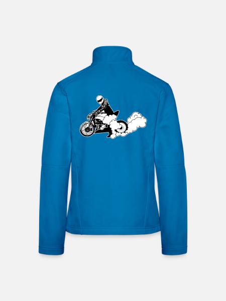 Streetfighter Burnout Bike - Frauen Softshelljacke - Schwarz - Hinten