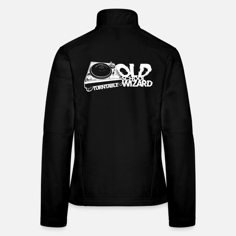 Turntable DJ Old School Wizard Women's Softshell Jacket