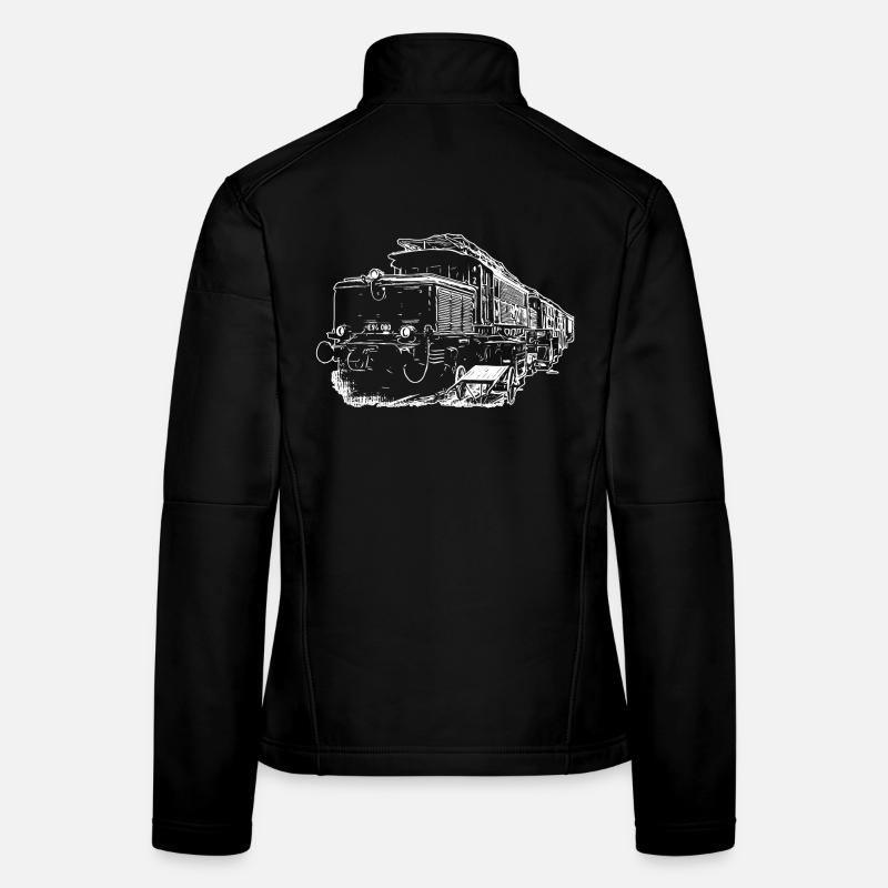 E94 Zug Das Krokodil - Frauen Softshelljacke - Schwarz