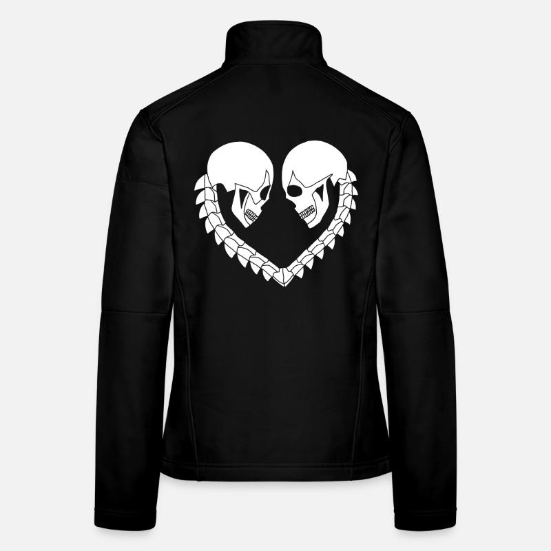 Heart of white skulls Women's Softshell Jacket