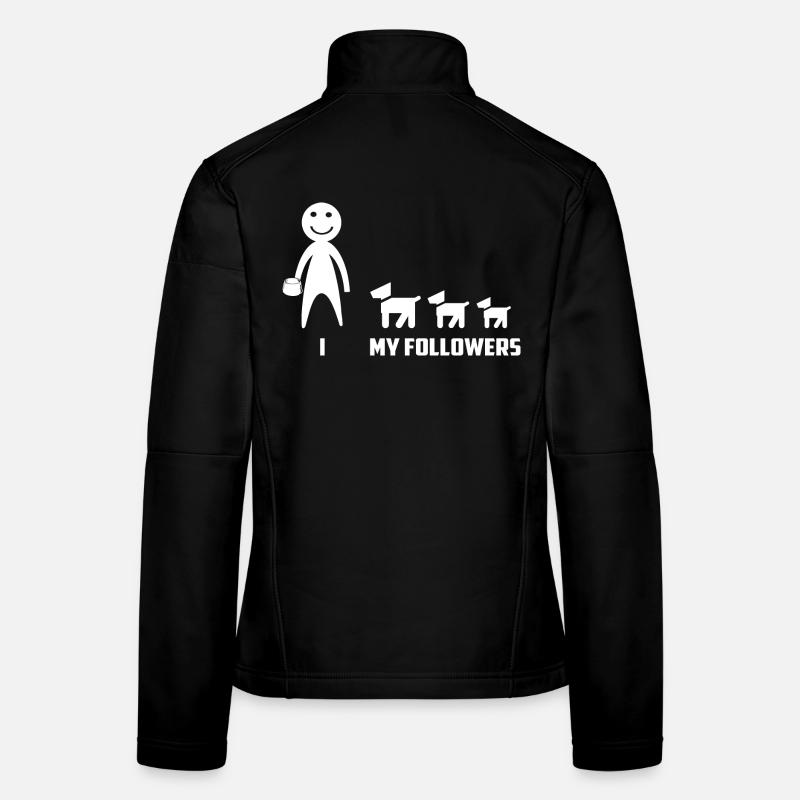Drôles d’adeptes de chiens Veste en tissu softshell Femme