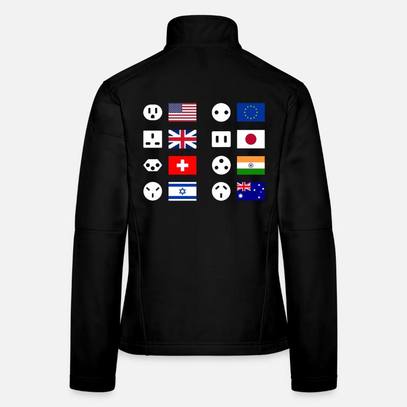 Vue d’ensemble du pays Des types de fiches Veste en tissu softshell Femme