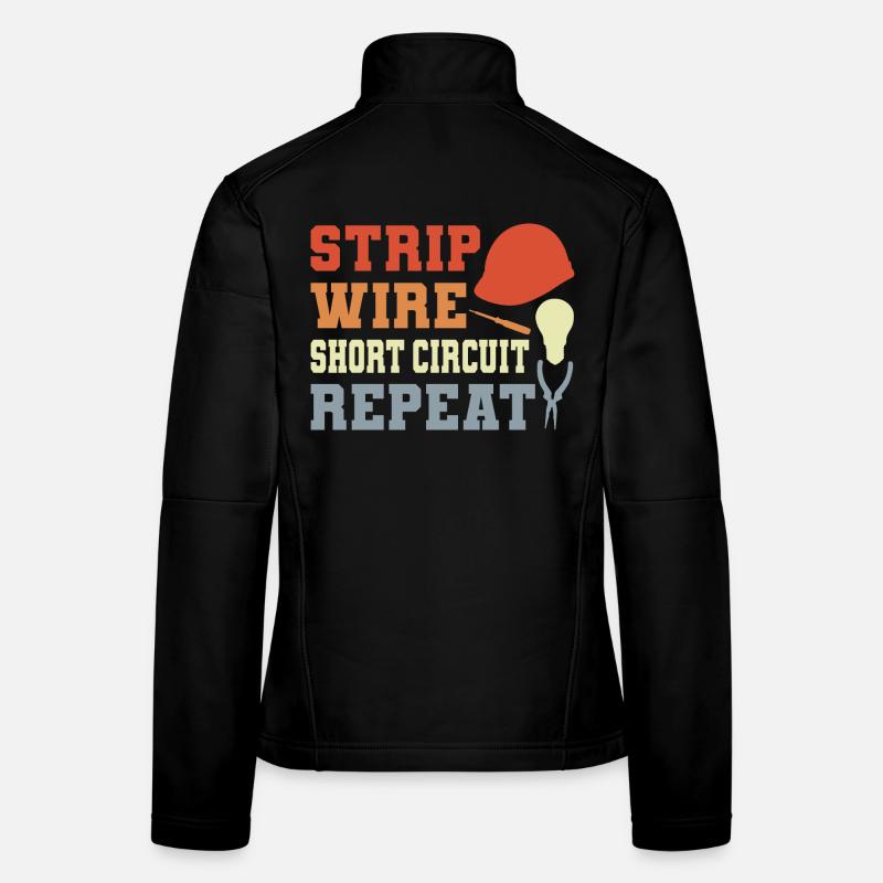 Funny electrician joke Women's Softshell Jacket