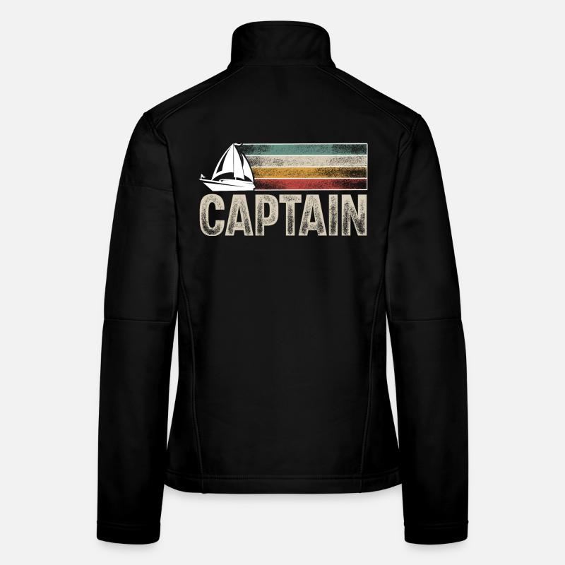 Captain Sailing Sailor Retro Vintage Women's Softshell Jacket
