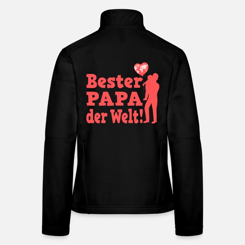 Beste Pap der Wet rosa Frauen Softshelljacke