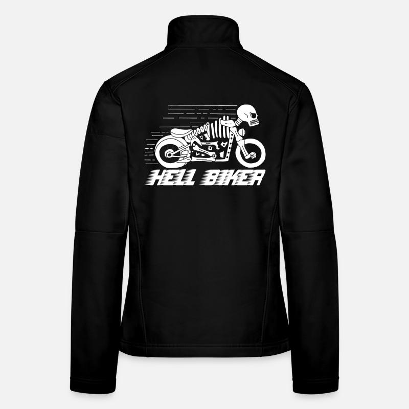 Motorrad Skelett weiß - Frauen Softshelljacke - Schwarz