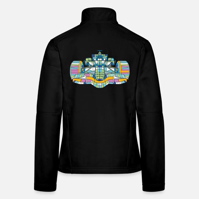 Rennauto Bunt Frauen Softshelljacke