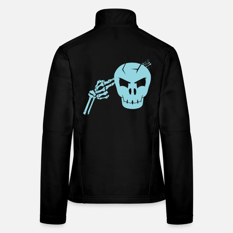 Totenkopf Kopfschuss - Frauen Softshelljacke - Schwarz