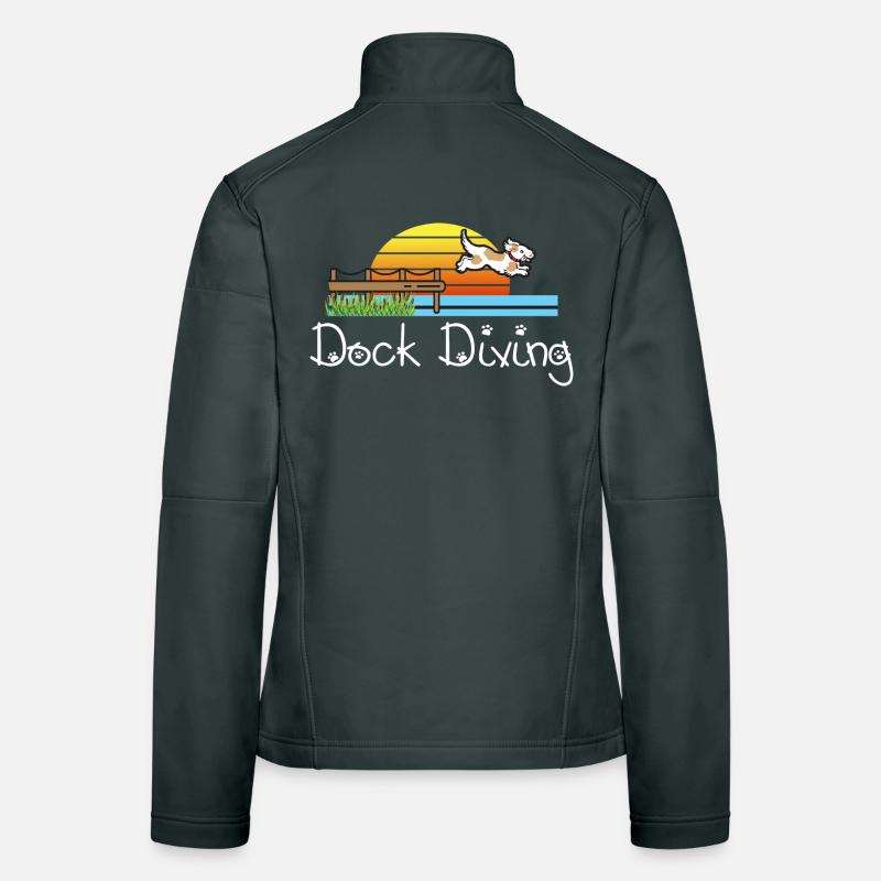 Dog Dock Diving Women's Softshell Jacket