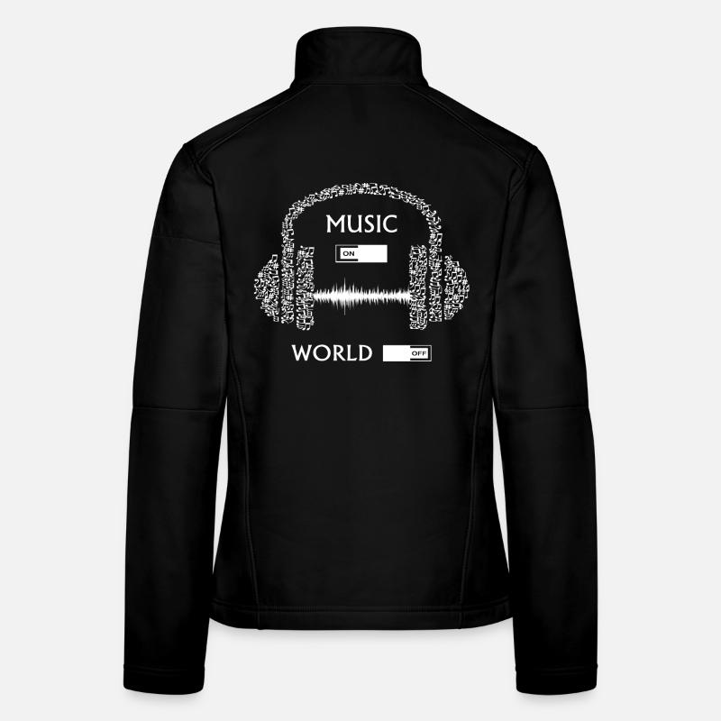 Musique à . Monde à partir de . Veste en tissu softshell Femme