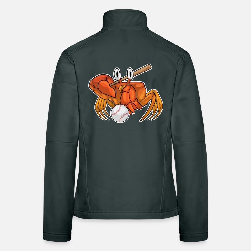 Krabbe Baseball Baseballschläger Frauen Softshelljacke