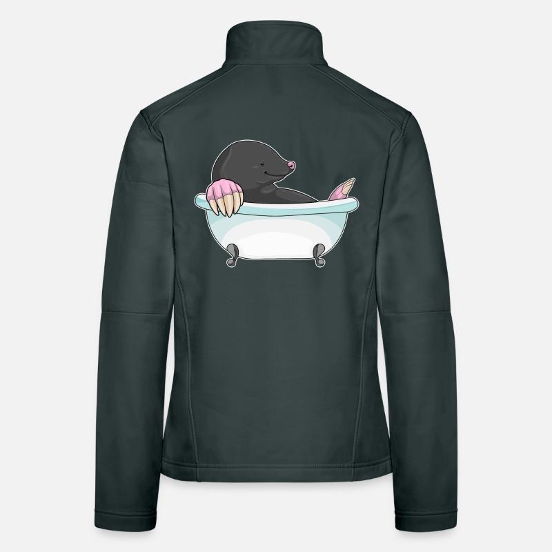 Mole Bathing Bathtub Women's Softshell Jacket