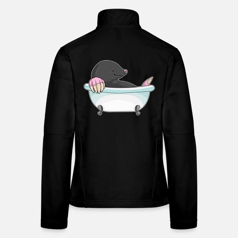Mole Bathing Bathtub Women's Softshell Jacket