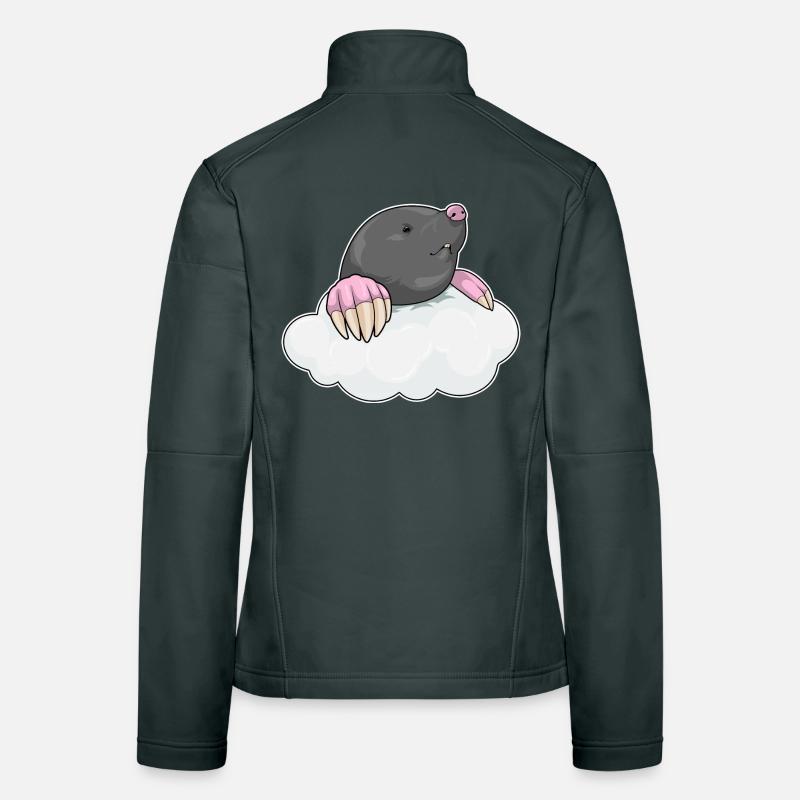Nuages de taupes Veste en tissu softshell Femme
