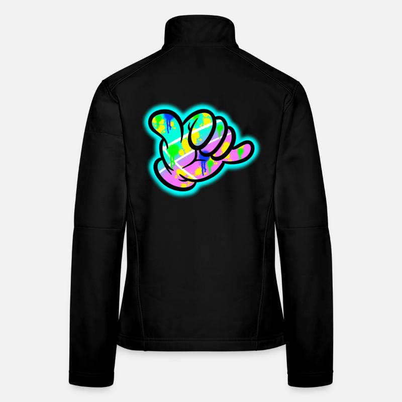 Shaka Graffiti Farbexplosion Frauen Softshelljacke