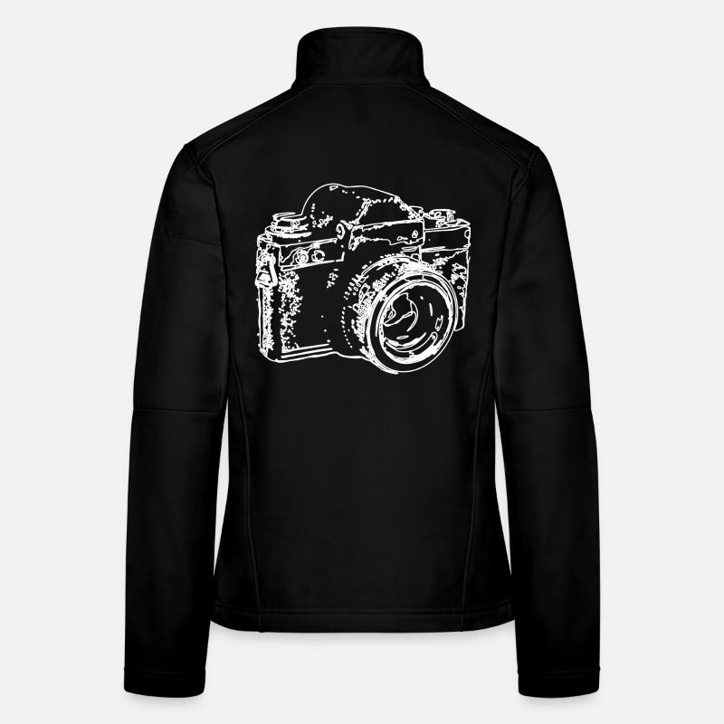 Croquis de caméra classique Veste en tissu softshell Femme