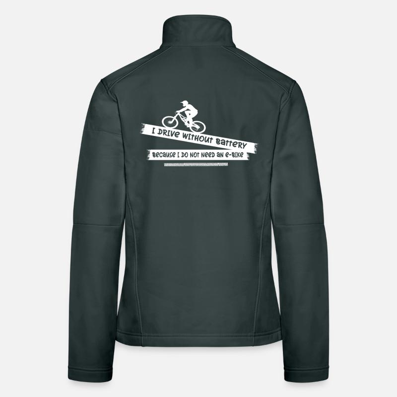 I ride without a battery because I don't need an e-bike Women's Softshell Jacket