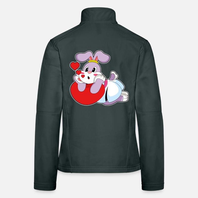 Mariage Rabbit Bride Heart Veste en tissu softshell Femme