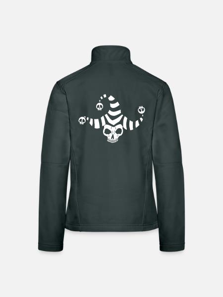 White Goblin's Skull - Women's Softshell Jacket - mouse grey - Back