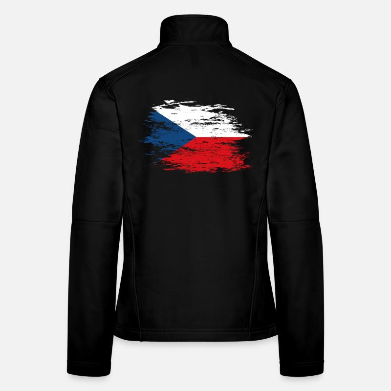 Drapeau de la République tchèque utilisé Veste en tissu softshell Femme