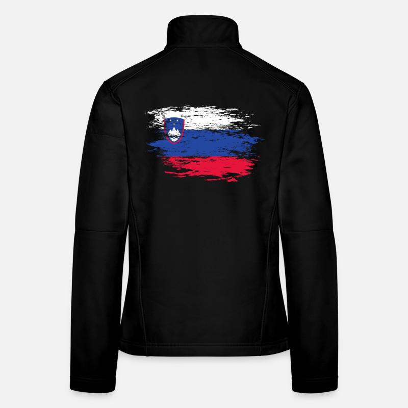 Slovenia Flag used Women's Softshell Jacket