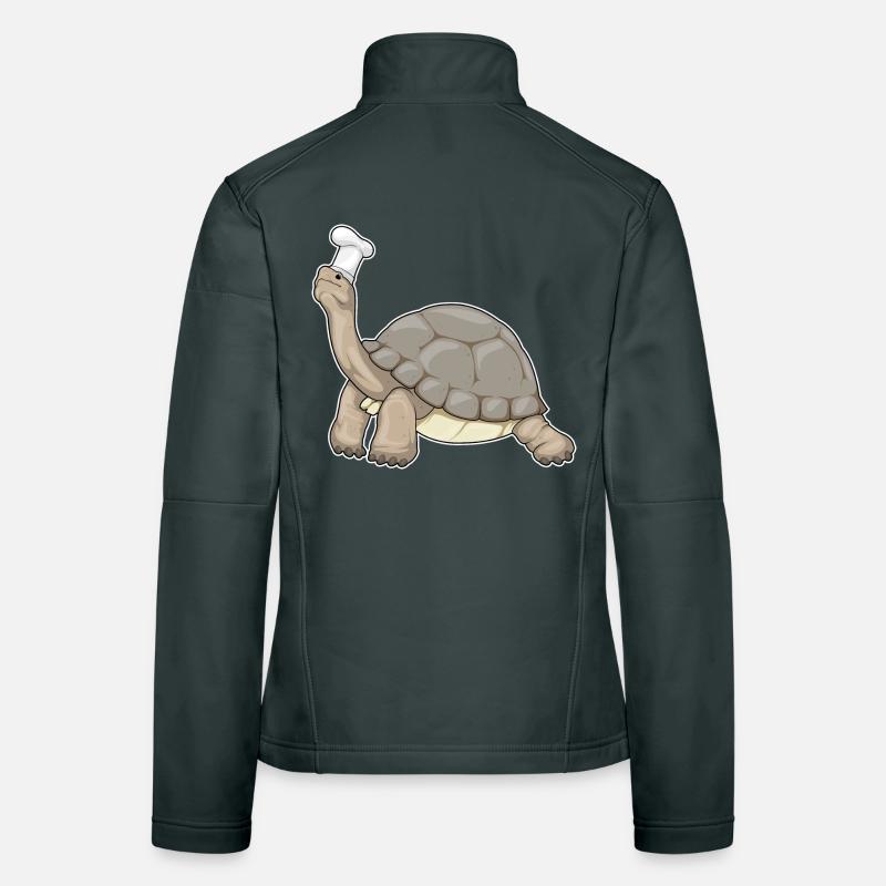 Turtle Chef Chef Chef Hat Cooking Women's Softshell Jacket