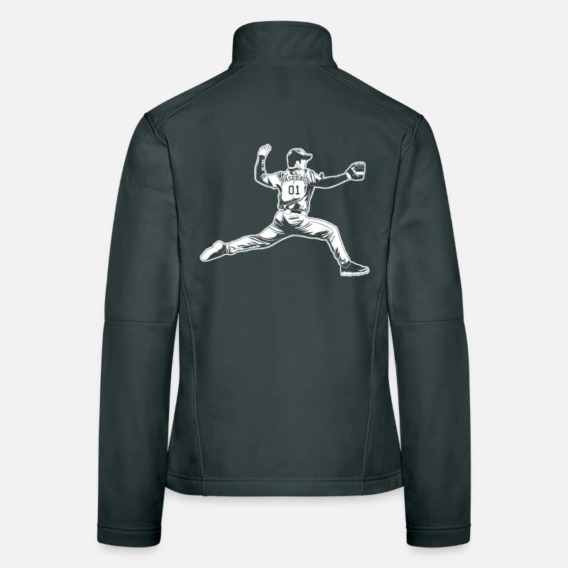 Baseball Pitcher Women's Softshell Jacket