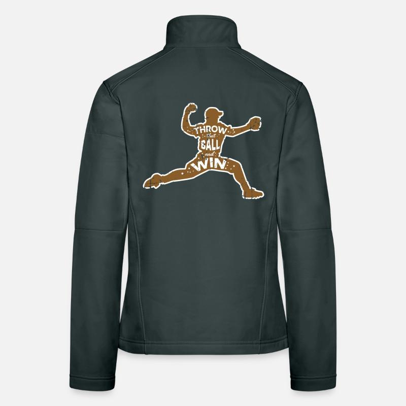 Baseball throw Women's Softshell Jacket