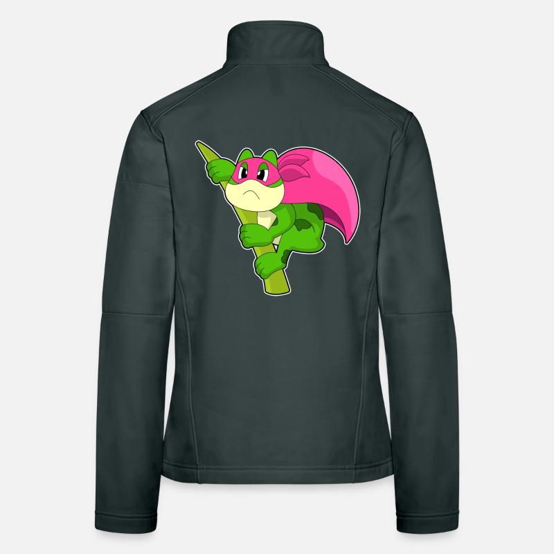Frosch Superheld Umhang Frauen Softshelljacke