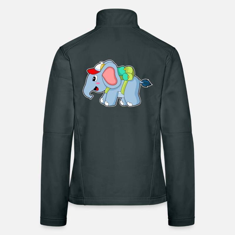 Elephant Student Backpack School Women's Softshell Jacket