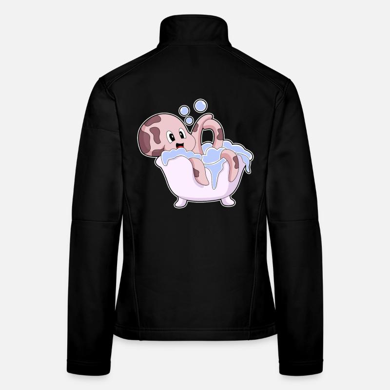 Octopus Bath Bathtub Women's Softshell Jacket