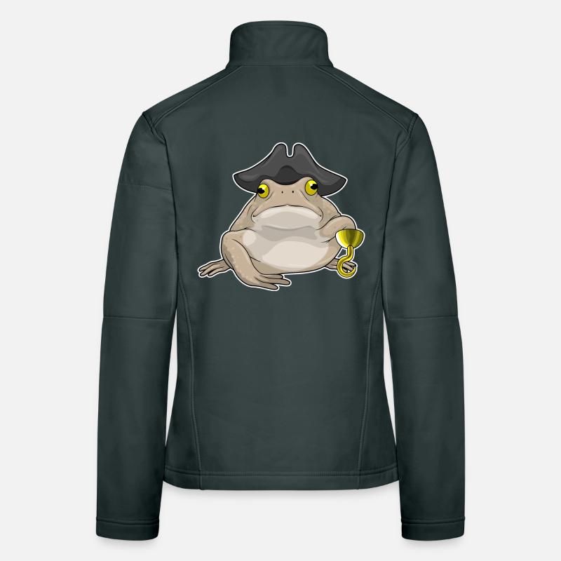 Frog Pirate Pirate Hat Women's Softshell Jacket