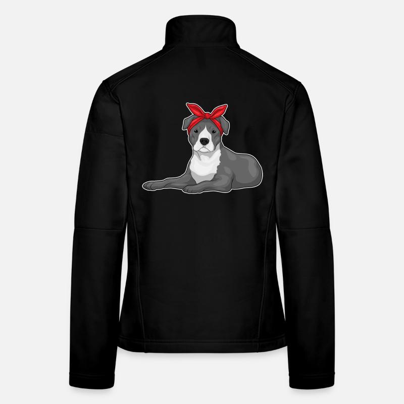 Arc de cheveux de pitbull Veste en tissu softshell Femme