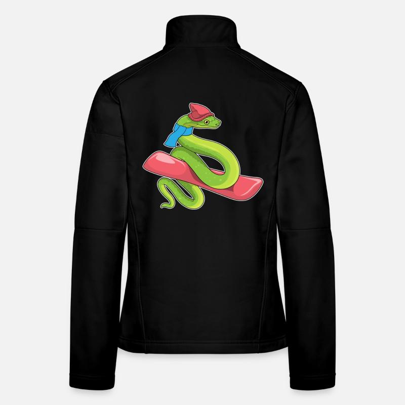 Snake Snowboarder Snowboard Veste en tissu softshell Femme